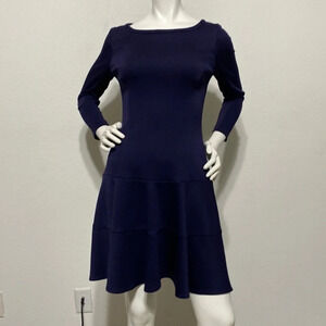 Jessica Simpson Fit & Flare Drop Hem Princess Seams Knit Dress - Size 2